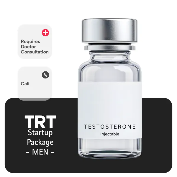 TRT CALI Men's Startup Package 60 days (Consult, Labs, Cypionate 200mg/mL 10mL + Anastrozole 24×1mg)