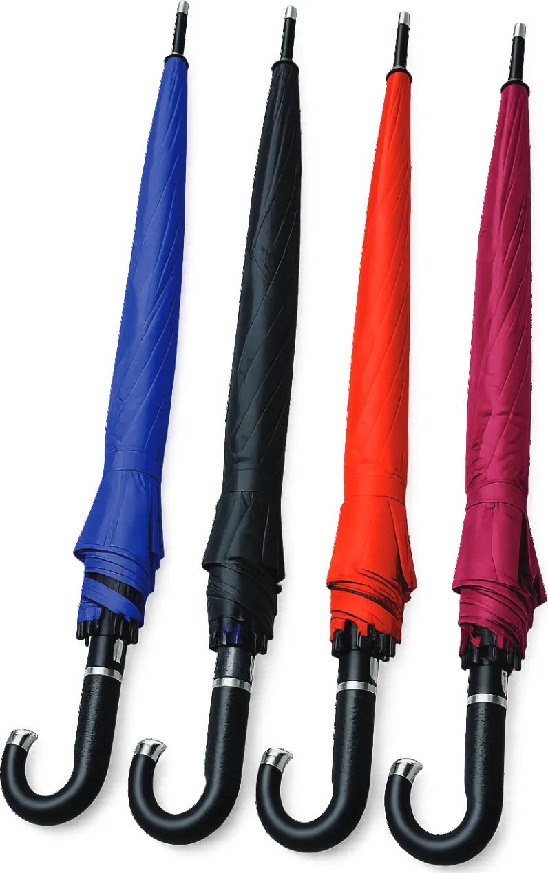Silver Tip Curve Handle Umbrellas