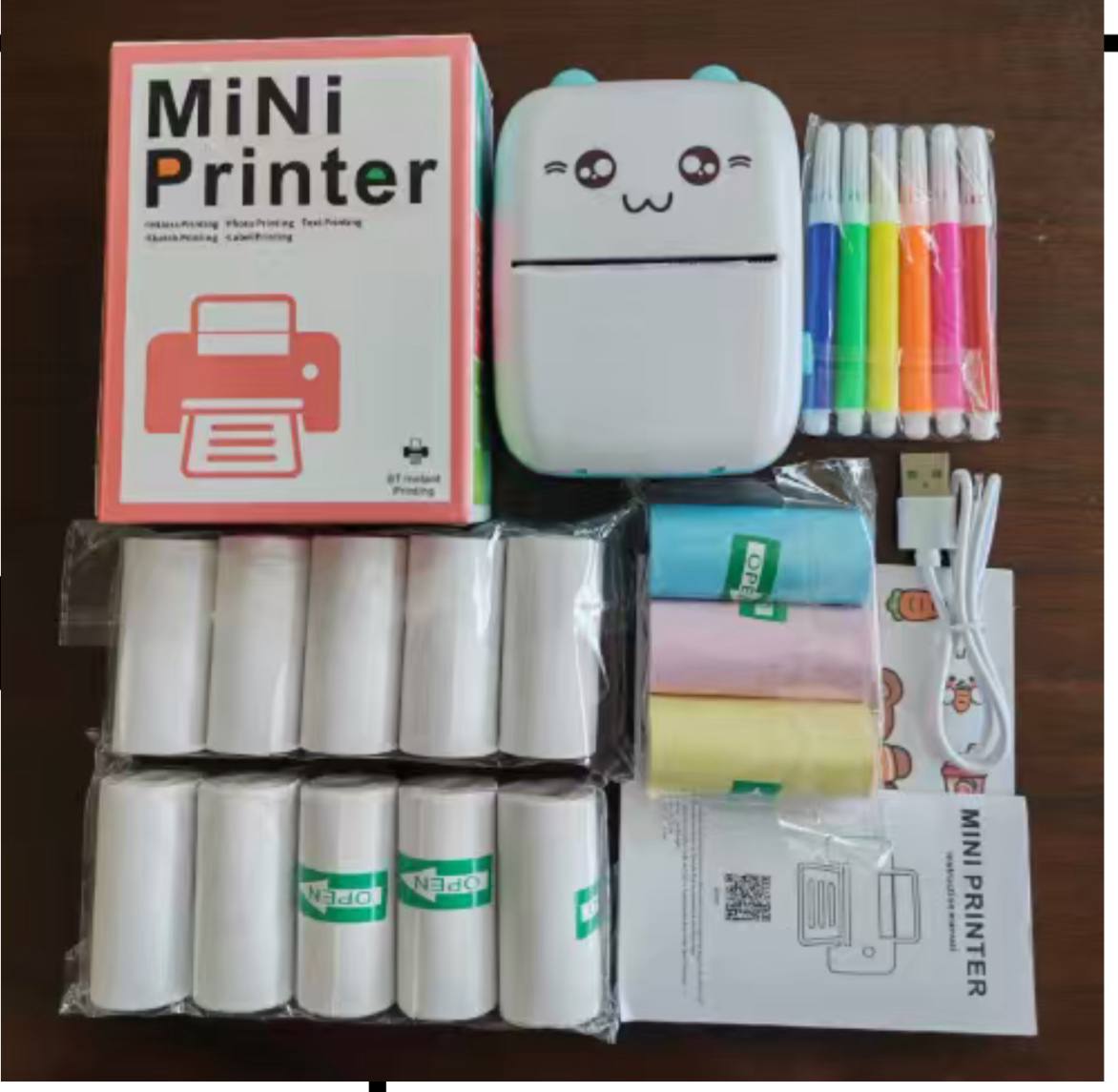 Mini Portable Thermal Printer – Wireless Bluetooth Photo & Label Printer for Android & iOS | 58mm 