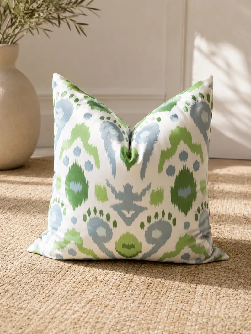 Seabreeze Pillow collection - sage green ,soft bluer