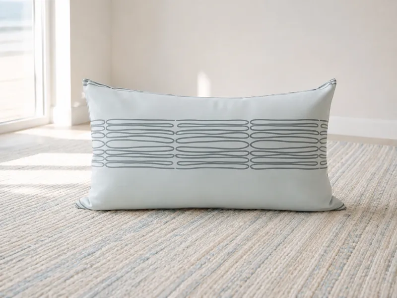 Seabreeze Pillow Collection - Blu-Gray Geometric Pattern 