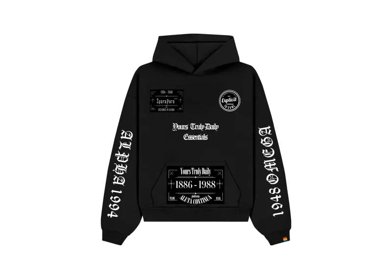 Yours Truly Daily SP2 Essentials Black Hoodie