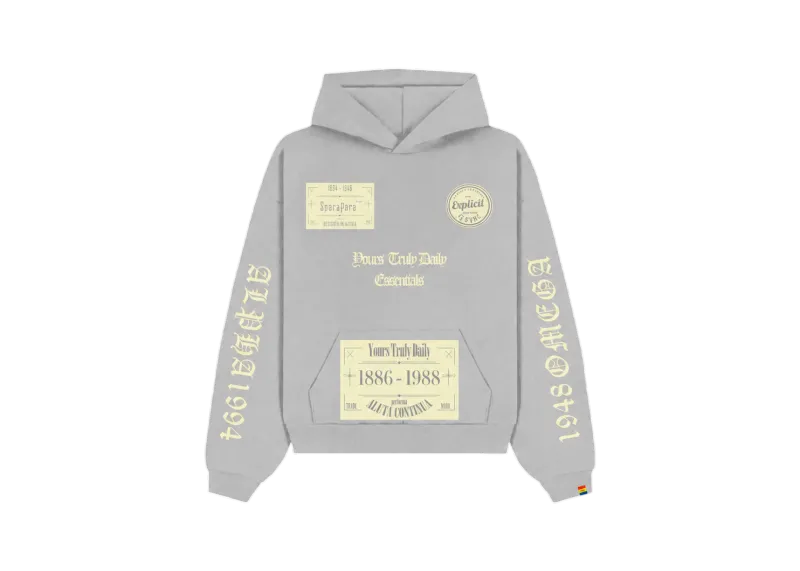Yours Truly Daily SP2 Essentials Grey Hoodie