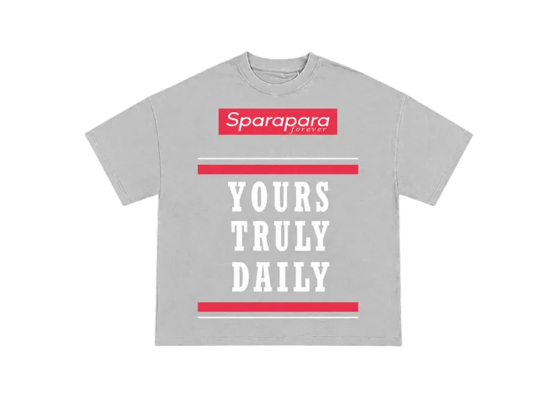 Yours Truly Daily Message T-Shirt Grey