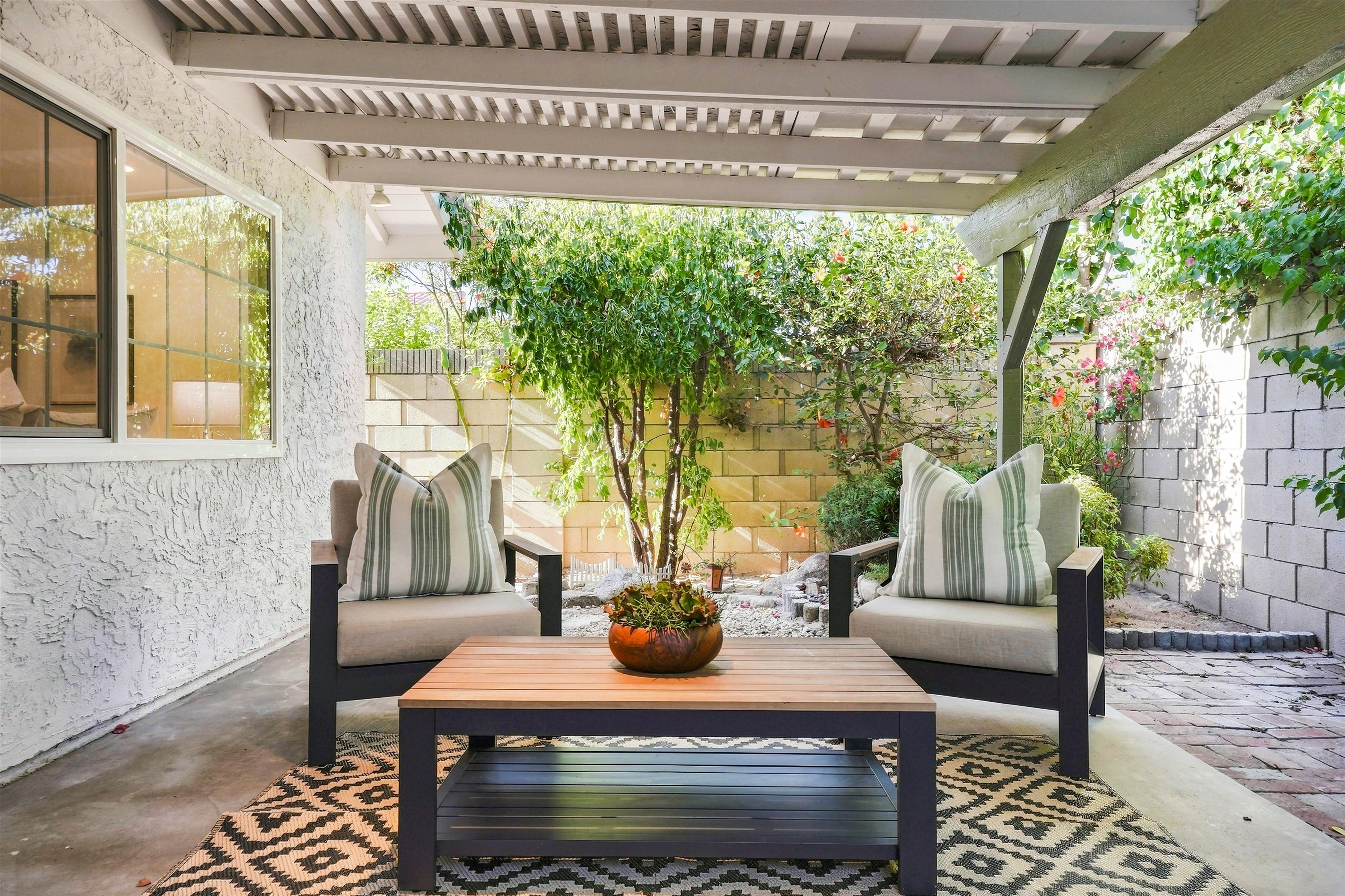 Covered back patio