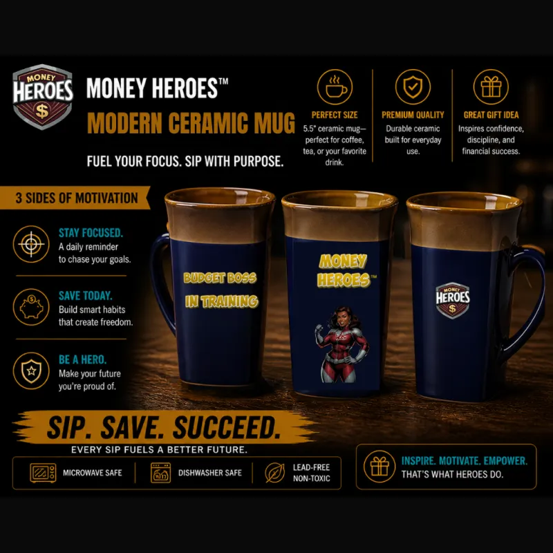 Money Heroes Coffee Mug - Blue