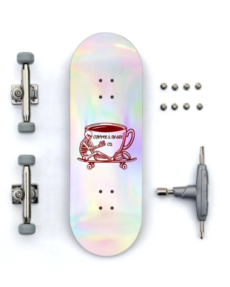 Coffee & Skate Co. Holographic Pro Fingerboard