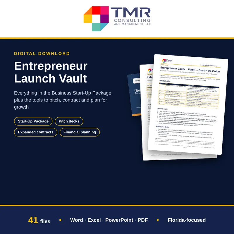 Entrepreneur Launch Vault