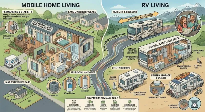 Mobile home vs RV living in Arizona