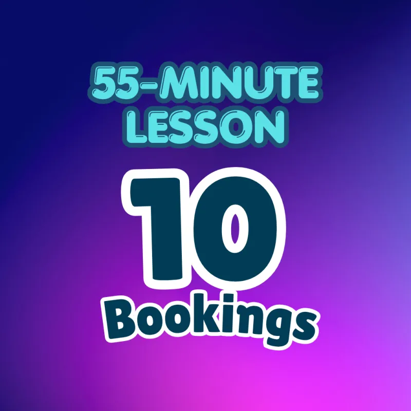 10 Bookings - 55-Minute Lesson