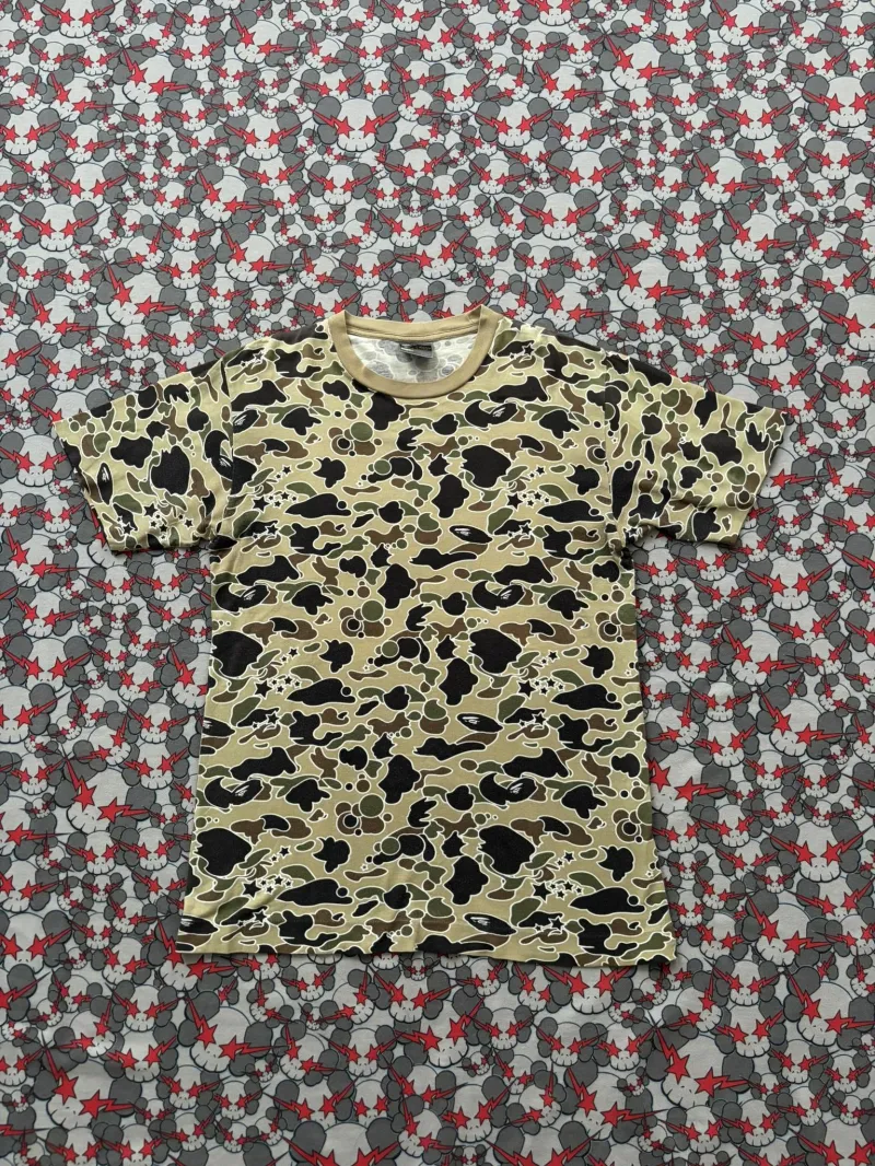 02' Bape Olive Psyche Camo Tee