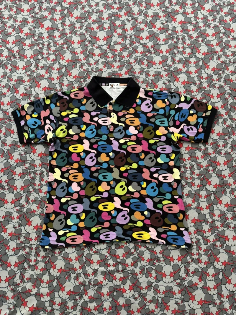 05' Bape Baby Milo Multicolor Camo Polo Shirt 