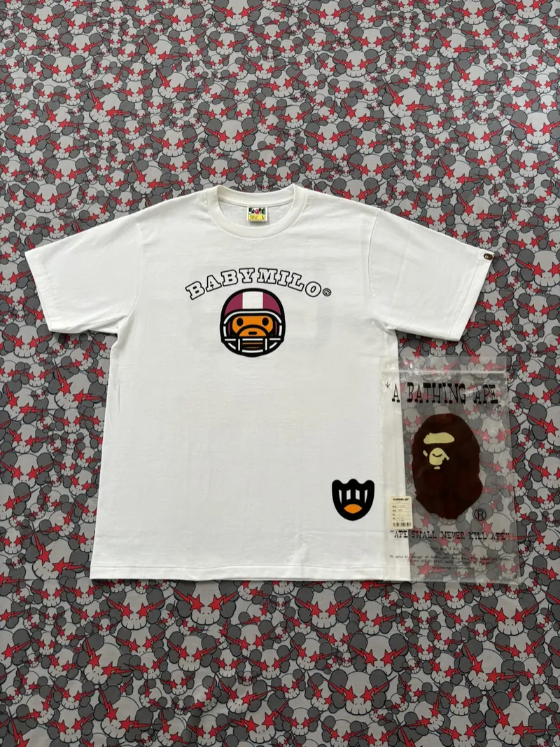 (SZ OG L) 11' Bape Baby Milo Football Tee
