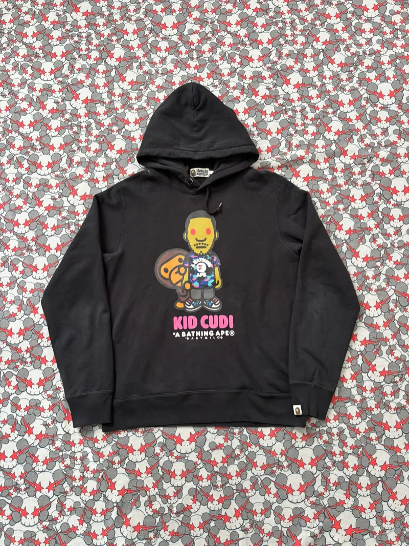 (SZ L) 21' Bape X Kid Cudi Baby Milo Pullover Hoodie