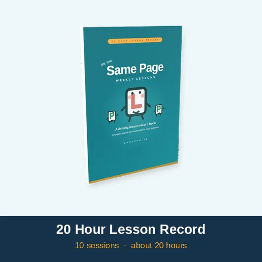 Same Page - Lesson Record Workbook - 20 Hours - A4