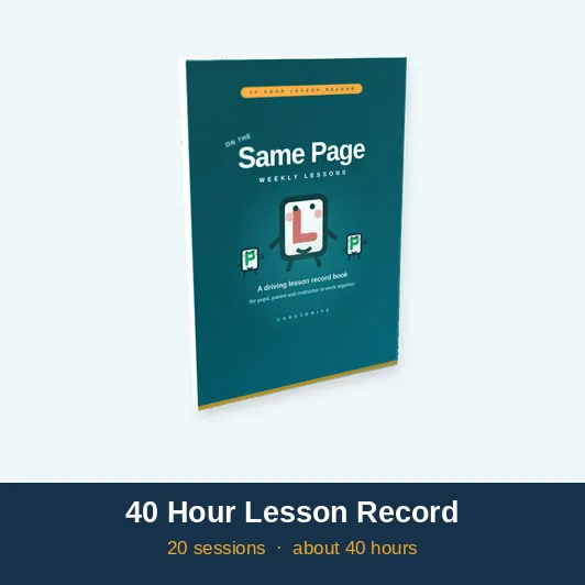 Same Page - Lesson Record Workbook - 40 hours - A5