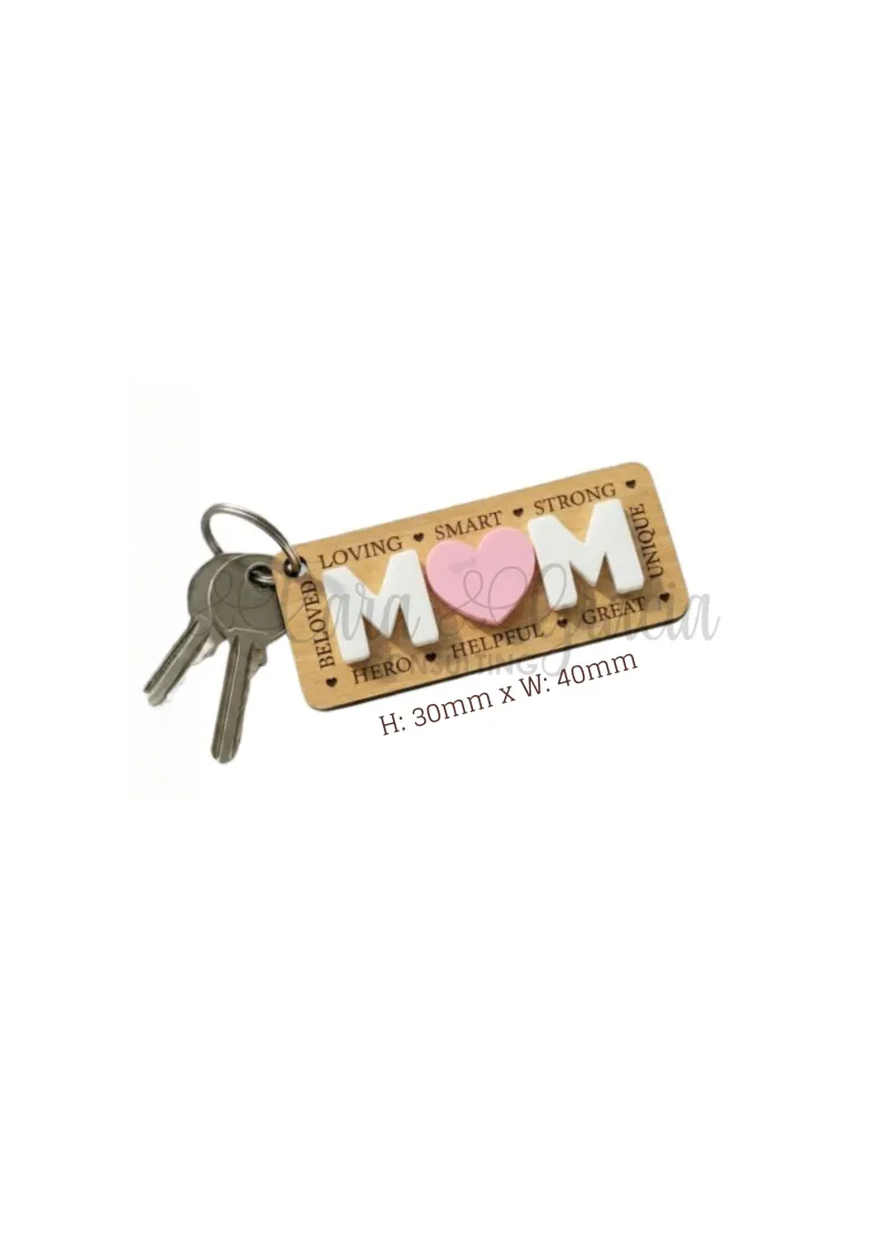 "MOM" keychain