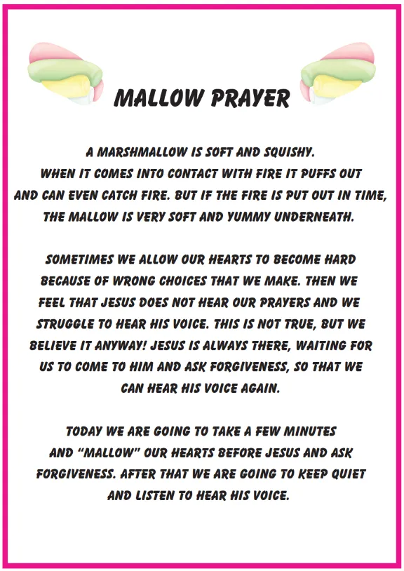 Mallow Prayer Activity