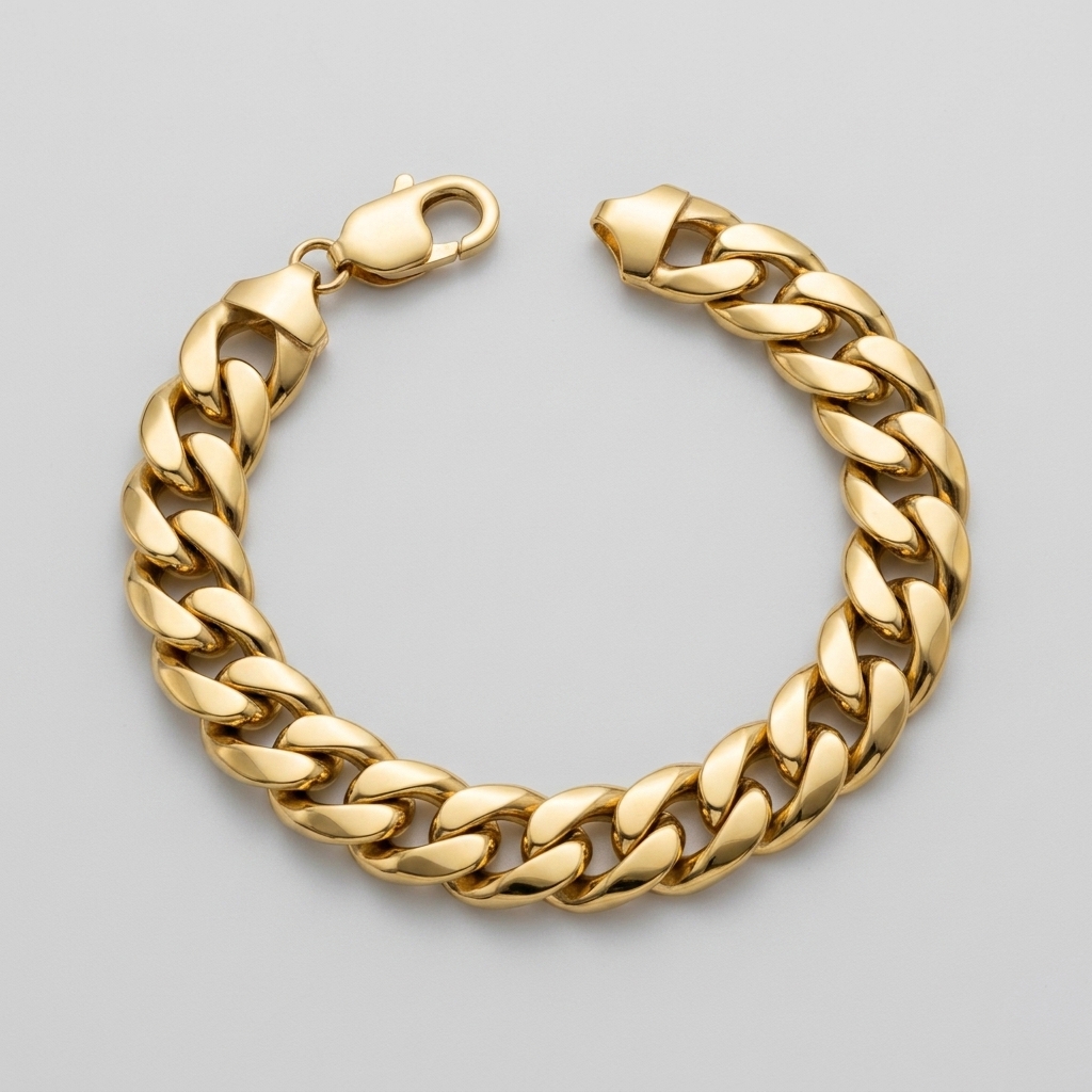 Bold Miami Cuban Link Gold Chain Bracelet