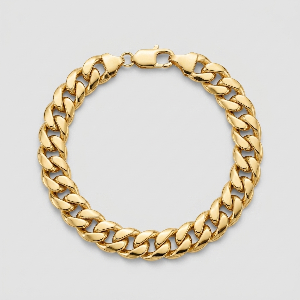 Bold Mid-Weight Cuban Link Gold Bracelet
