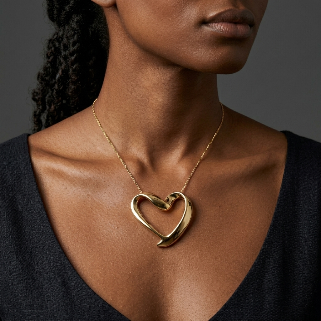 Kiksy - Classic Heart Pendant (18K Italian Gold)