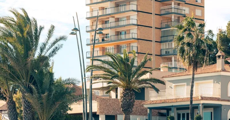 Palm trees and residential towers in Miami-Dade County