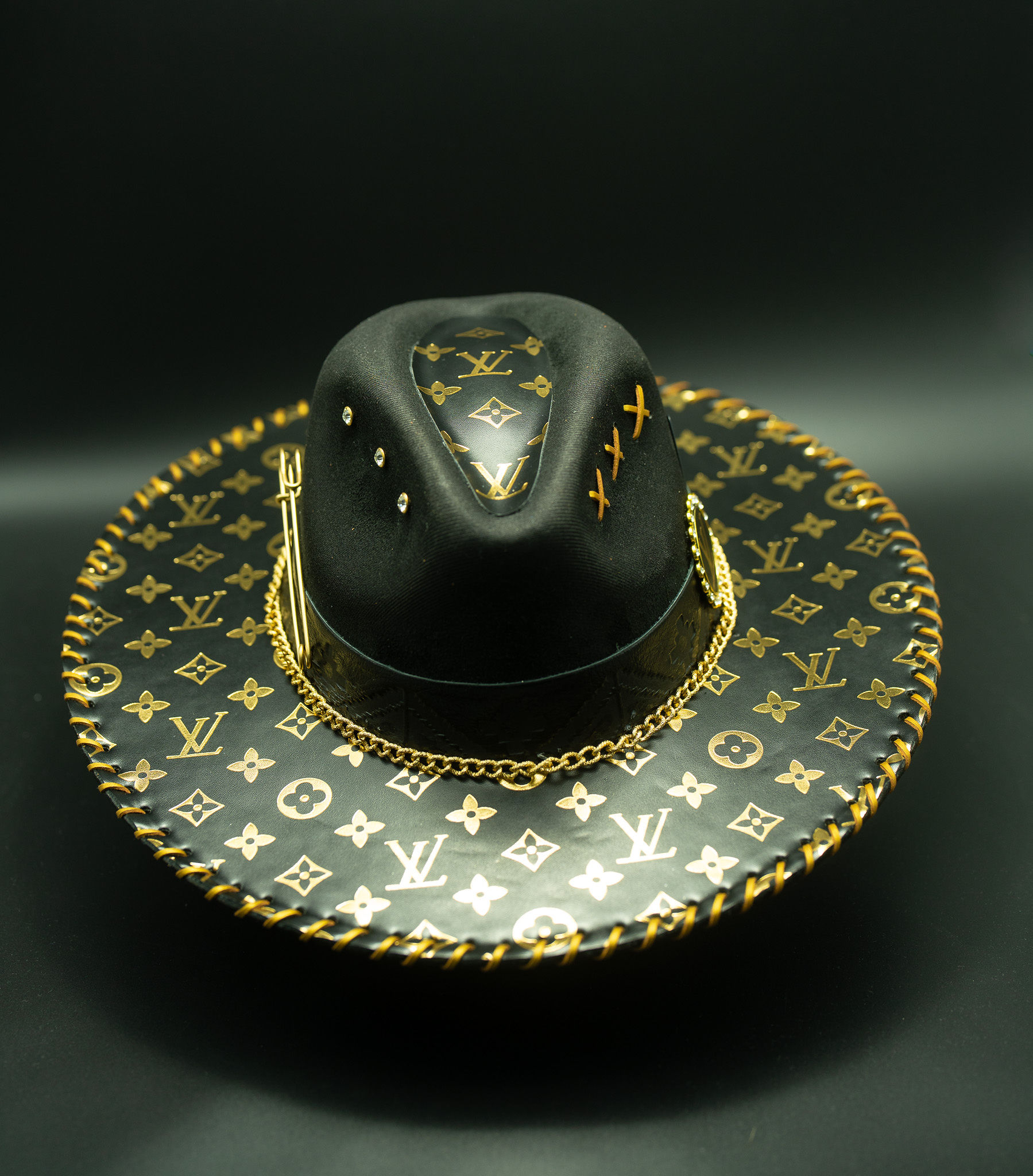 Black Gold Royalty — handmade custom fedora by Swaghatz