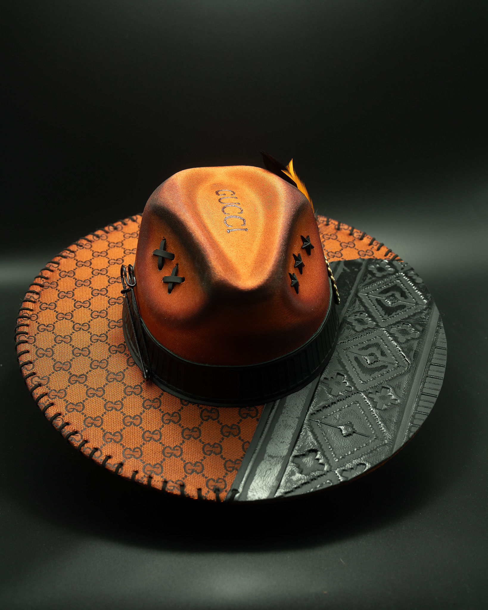 Burnt Orange Boss — handmade custom fedora by Swaghatz