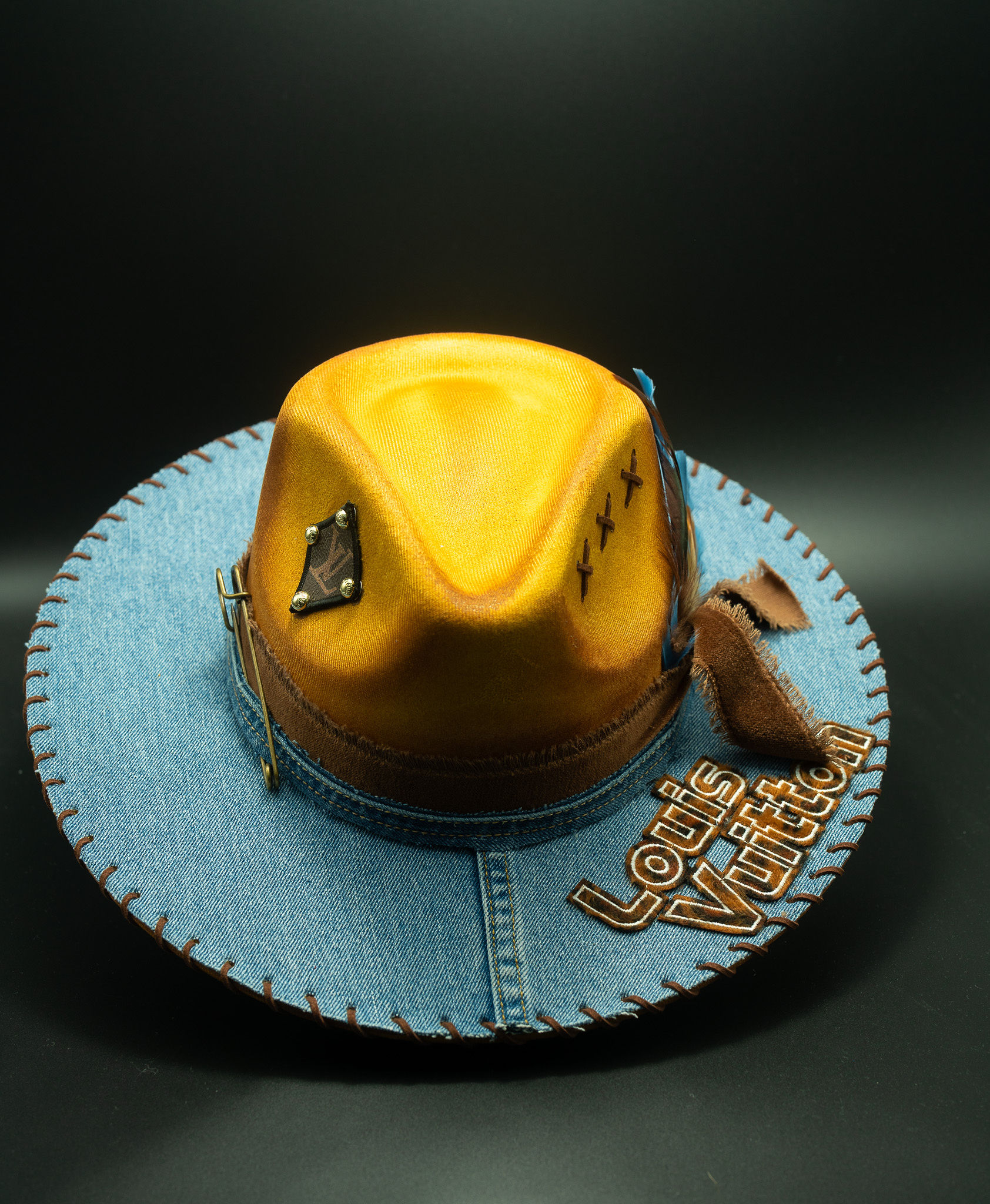 Southern Denim — handmade custom fedora by Swaghatz