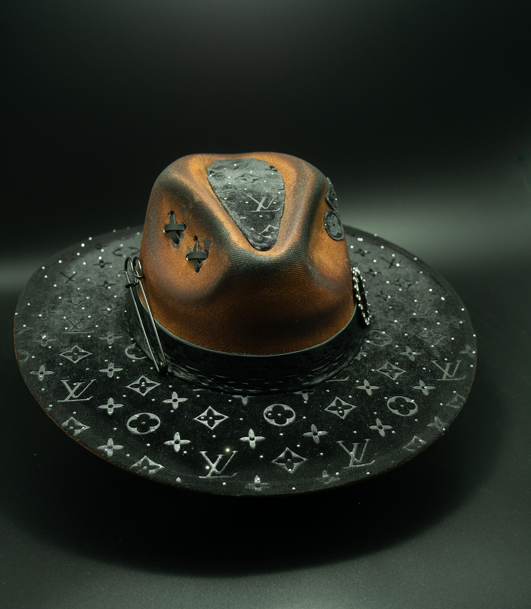 Smoked Black Luxury — handmade custom fedora by Swaghatz
