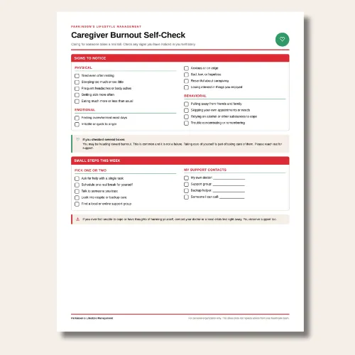Caregiver Burnout Checklist