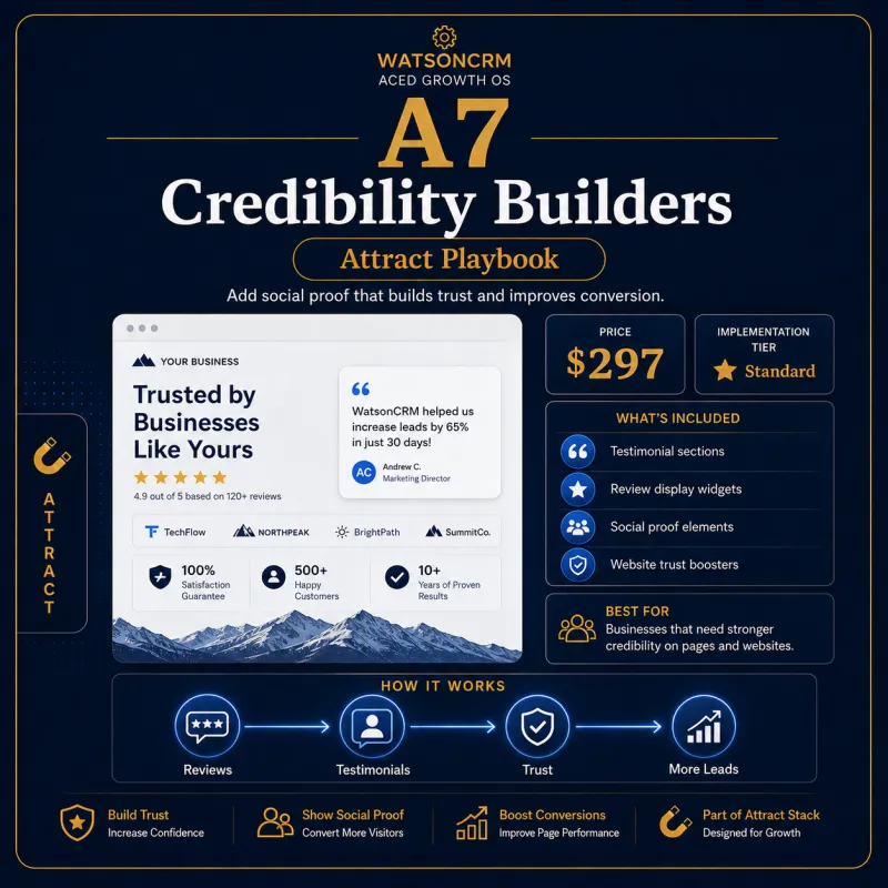 A7 - Credibility Builders