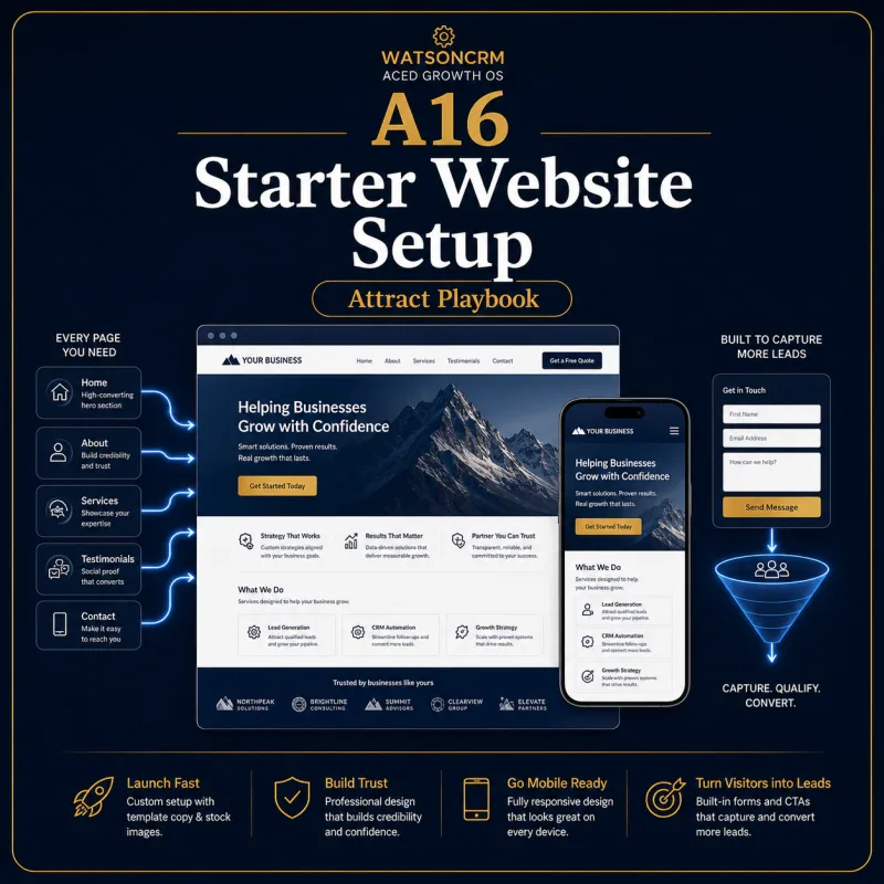 A16 - Starter Website Setup