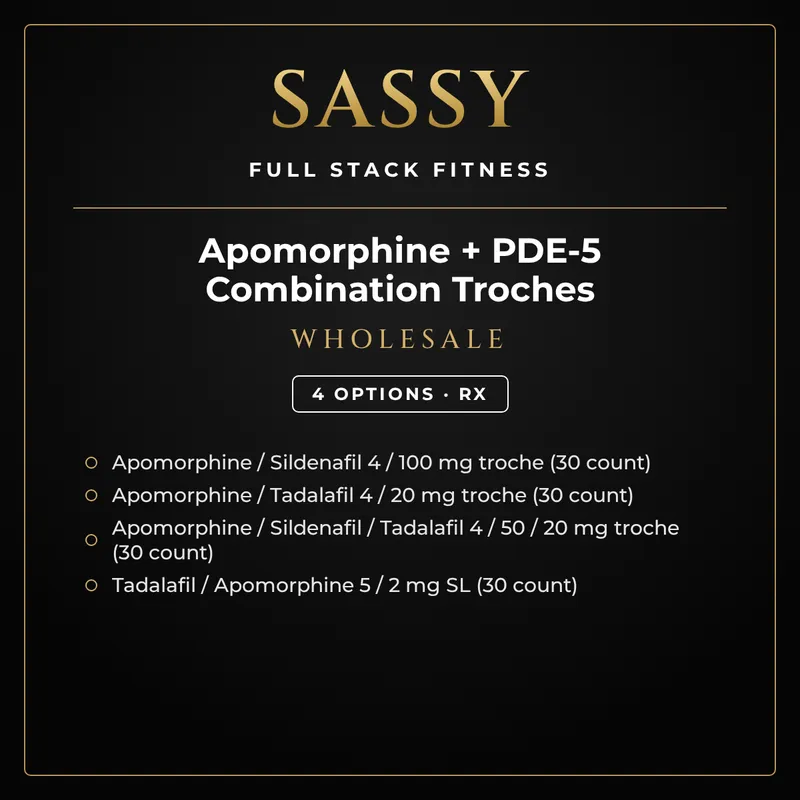 WHOLESALE – Apomorphine + PDE-5 Combination Troches