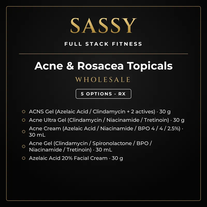 WHOLESALE – Acne & Rosacea Topicals