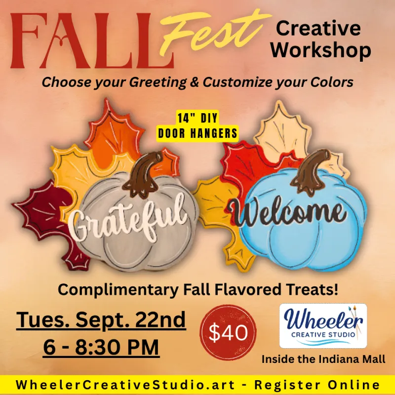 Tues. Sept. 22 @ 6 PM - Fall Fest Door Hangers