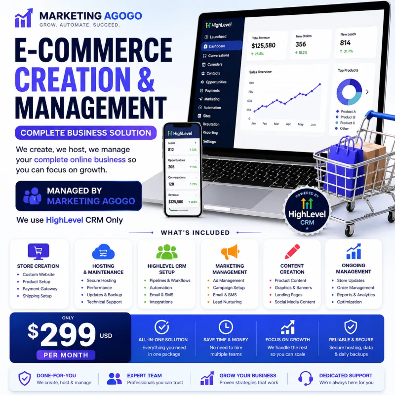 E-commerce  Creation & Management  Package