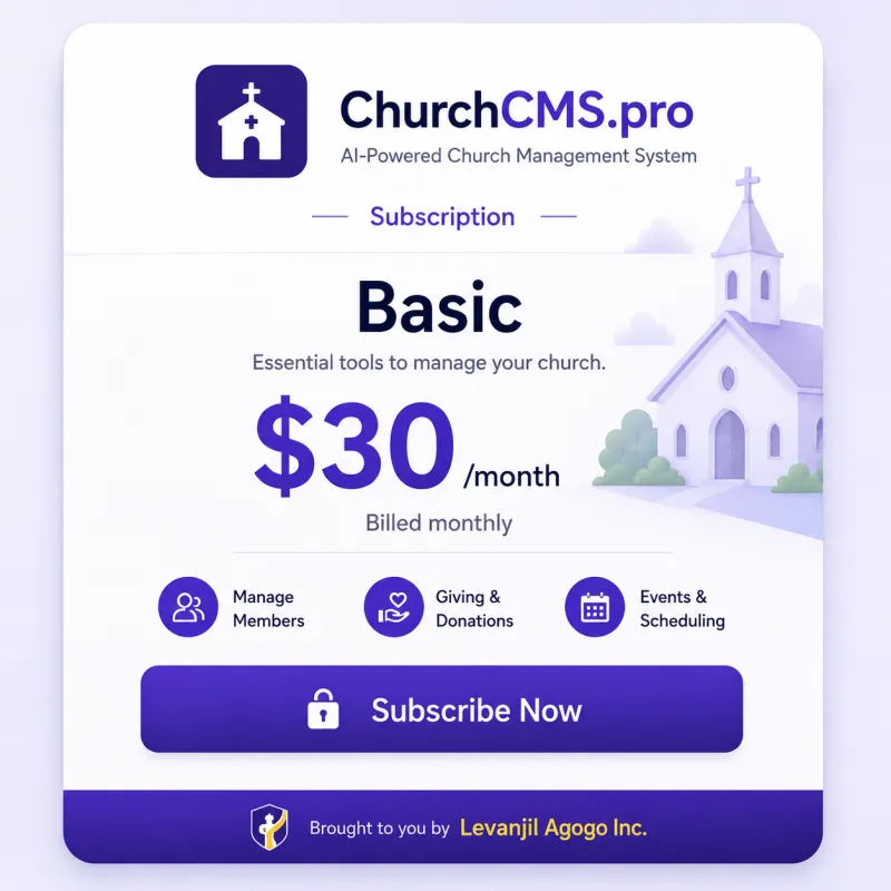 Basic ChurchCMS Membership