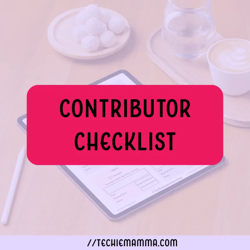 Contributor Checklist