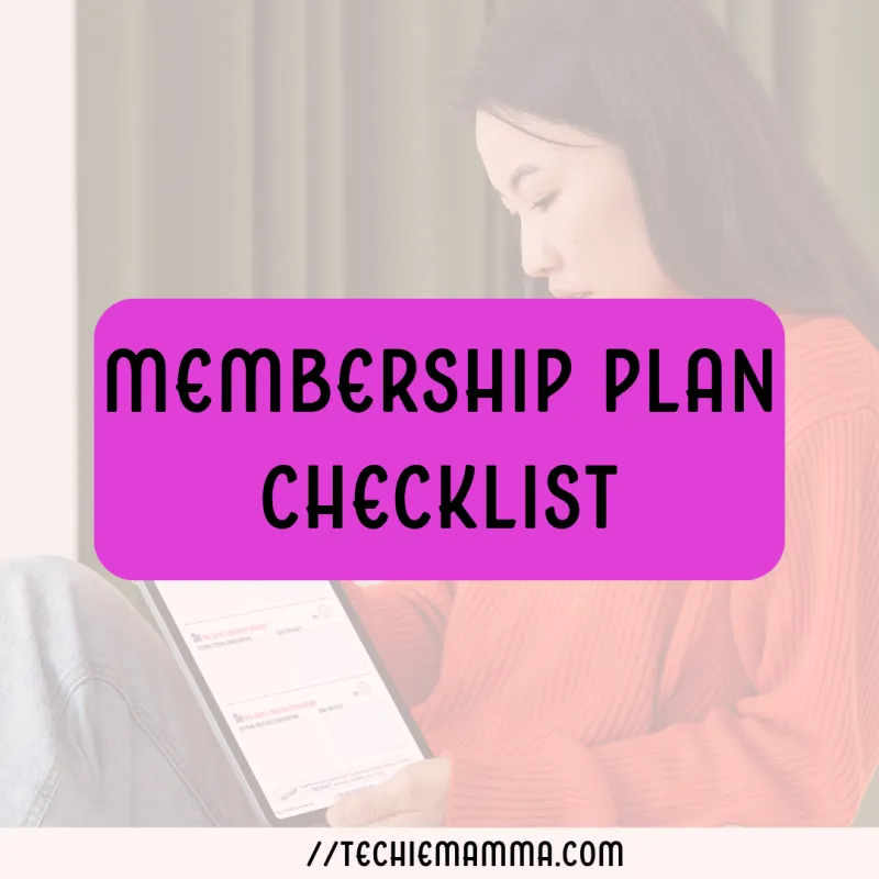 Membership Plan Checklist