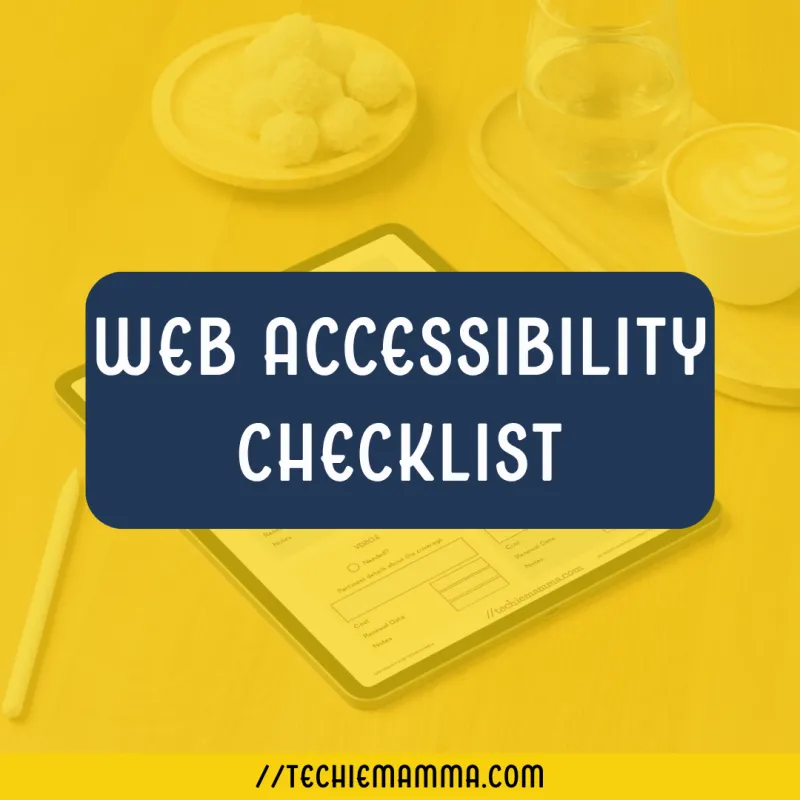 Web Accessibility Checklist