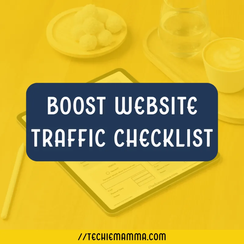 Boost Website Traffic Checklist