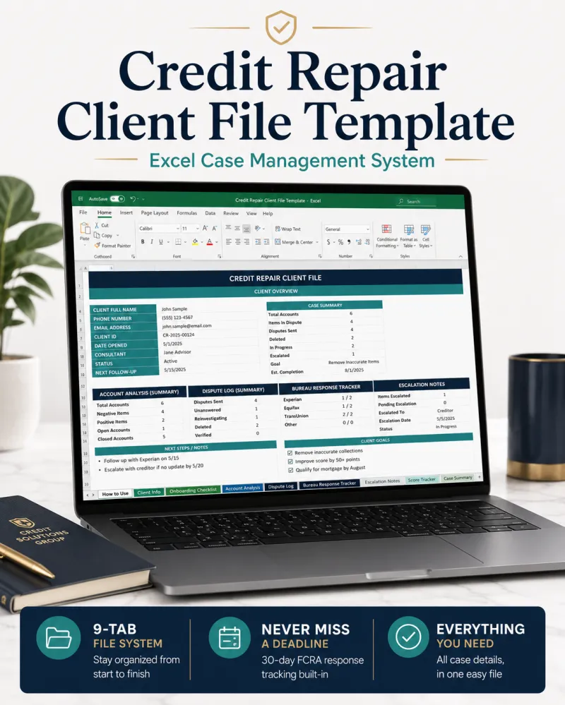Credit Repair Client Template
