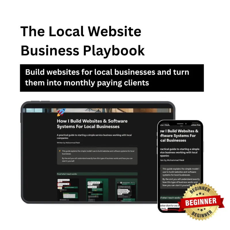 The Local Website Business Playbook