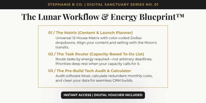 The Lunar Workflow & Energy Blueprint™