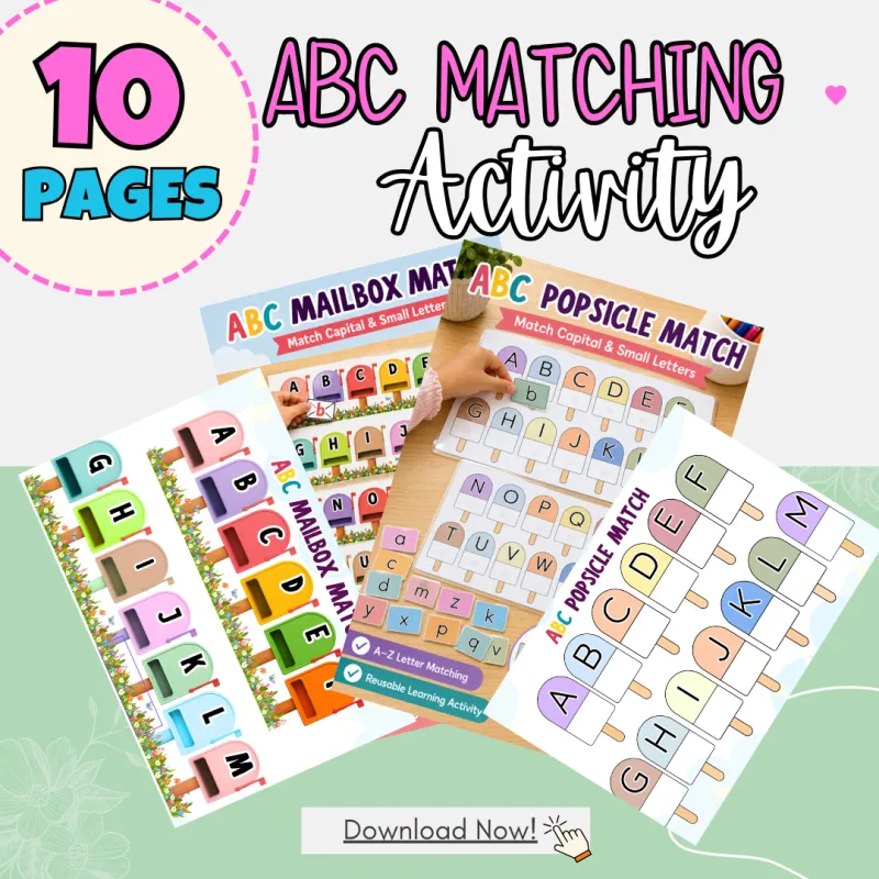 ABC Popsicle and Mailbox Match