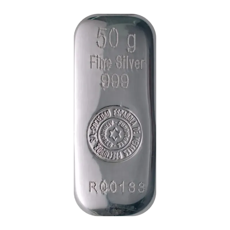 Lingote de plata SEMPSA 50 g | 999 | LBMA