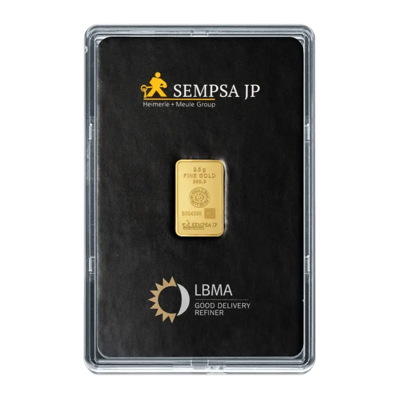 Lingote de oro SEMPSA 2,5 g | 999,9 | LBMA