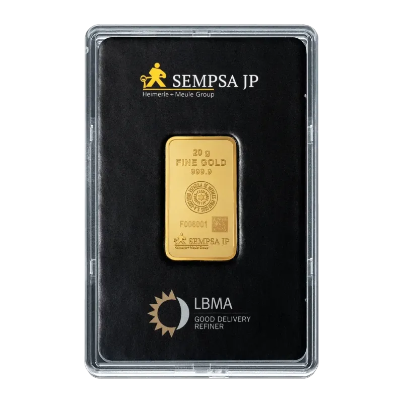 Lingote de oro SEMPSA 20 g | 999,9 | LBMA