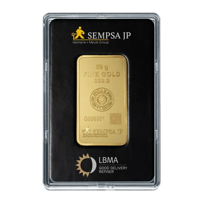 Lingote de oro SEMPSA 50 g | 999,9 | LBMA